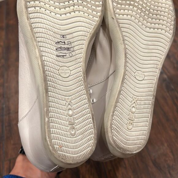 geox eleni wedge sneaker white Italian leather Euro size 40 US  size 8.5 in EUC - Picture 12 of 13